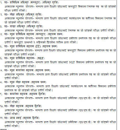 राजर्षिजनक विश्वविद्यालयले लेखा सहायकदेखि प्राविधिक अधिकृत माग्यो