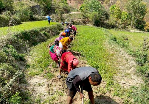 दियालेमा सुरक्षित खानेपानी परियोजनाको काम सुरु