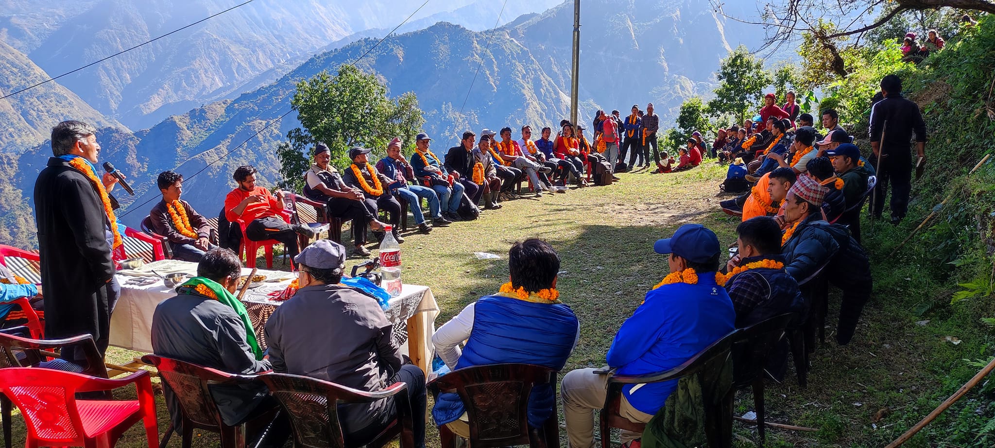 रुविभ्यालीमा गठबन्धन उम्मेदवारको भव्य स्वागत