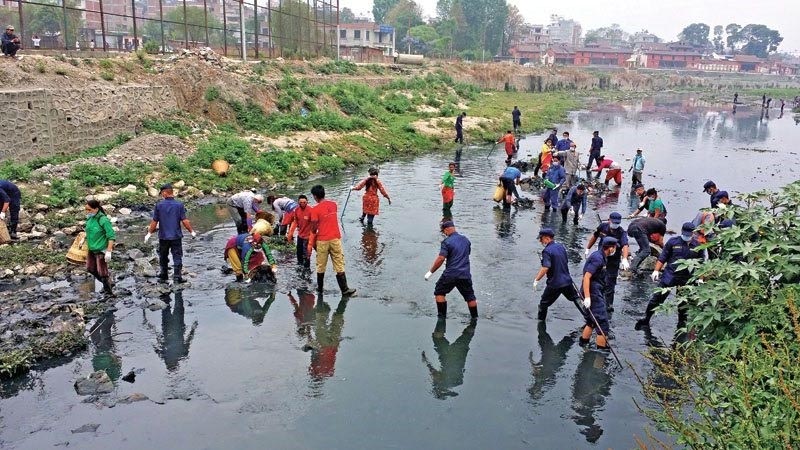 वाग्मती सफाइको पाँच सय हप्ता : २० हजार टन फोहर निकालियो