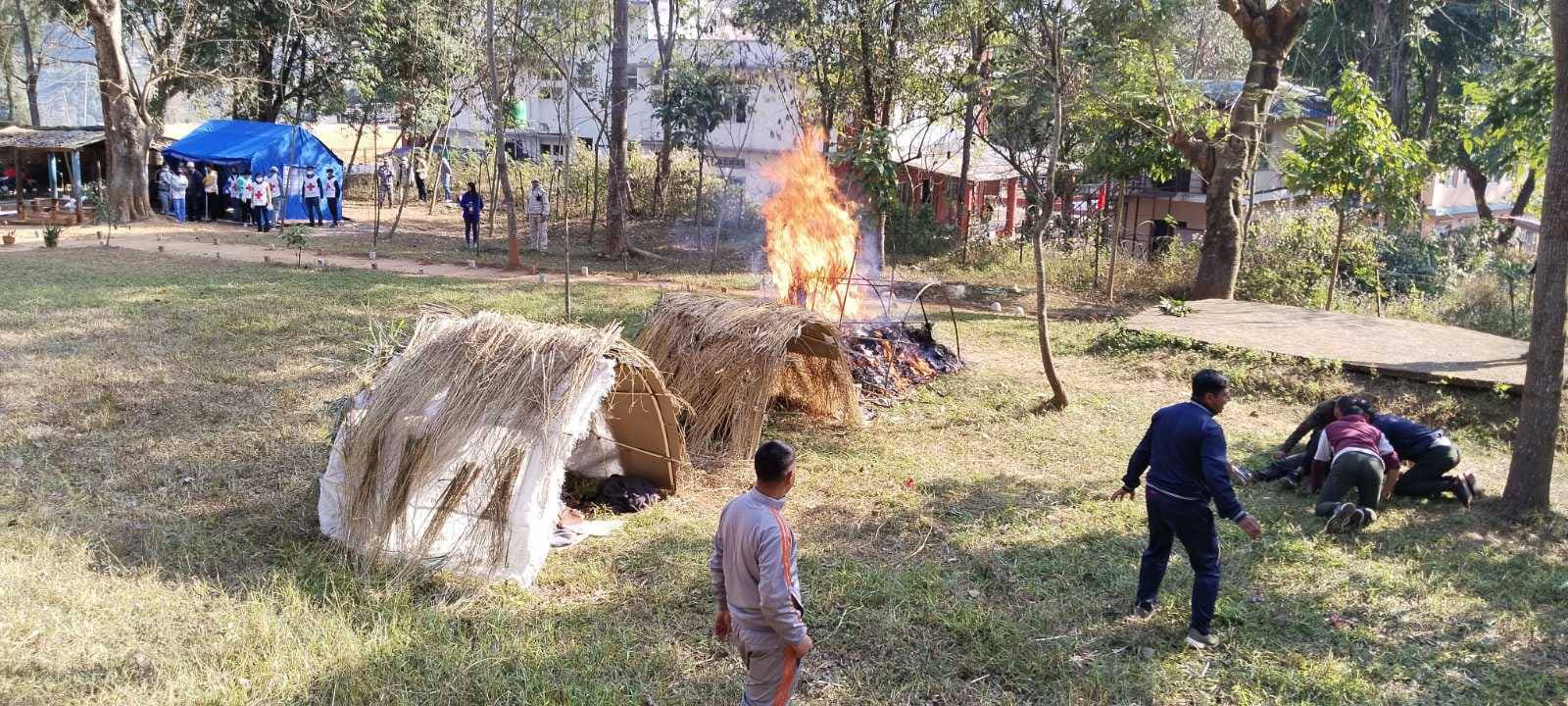 संयुक्त अभ्यास अग्नि नियन्त्रण कार्यक्रम धादिङबेसीमा सम्पन्न