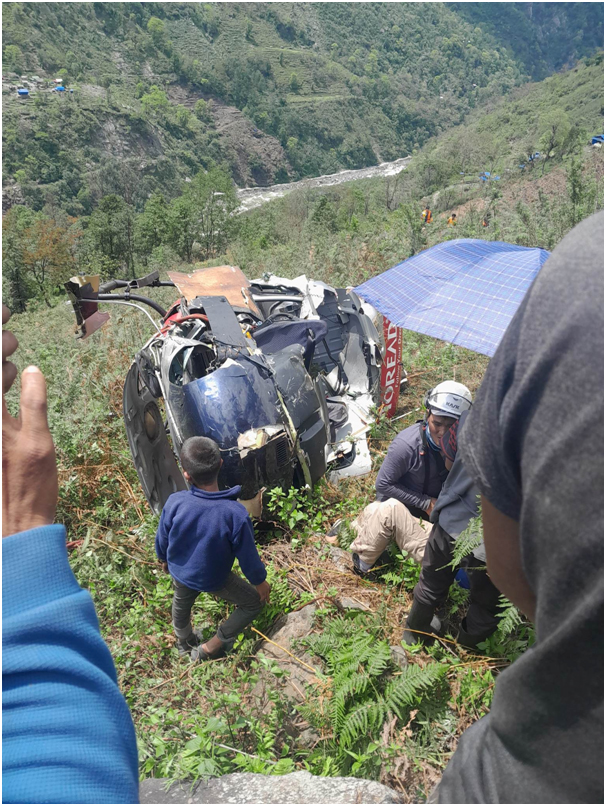 सिम्रिक एयरको हेलिकोप्टर सङ्खुवासभामा दुर्घटना